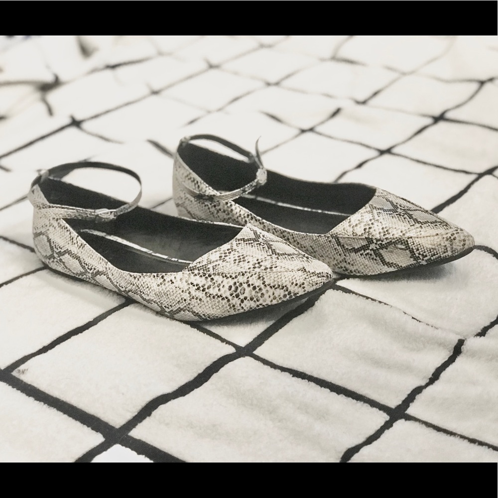 Snake Print Flats